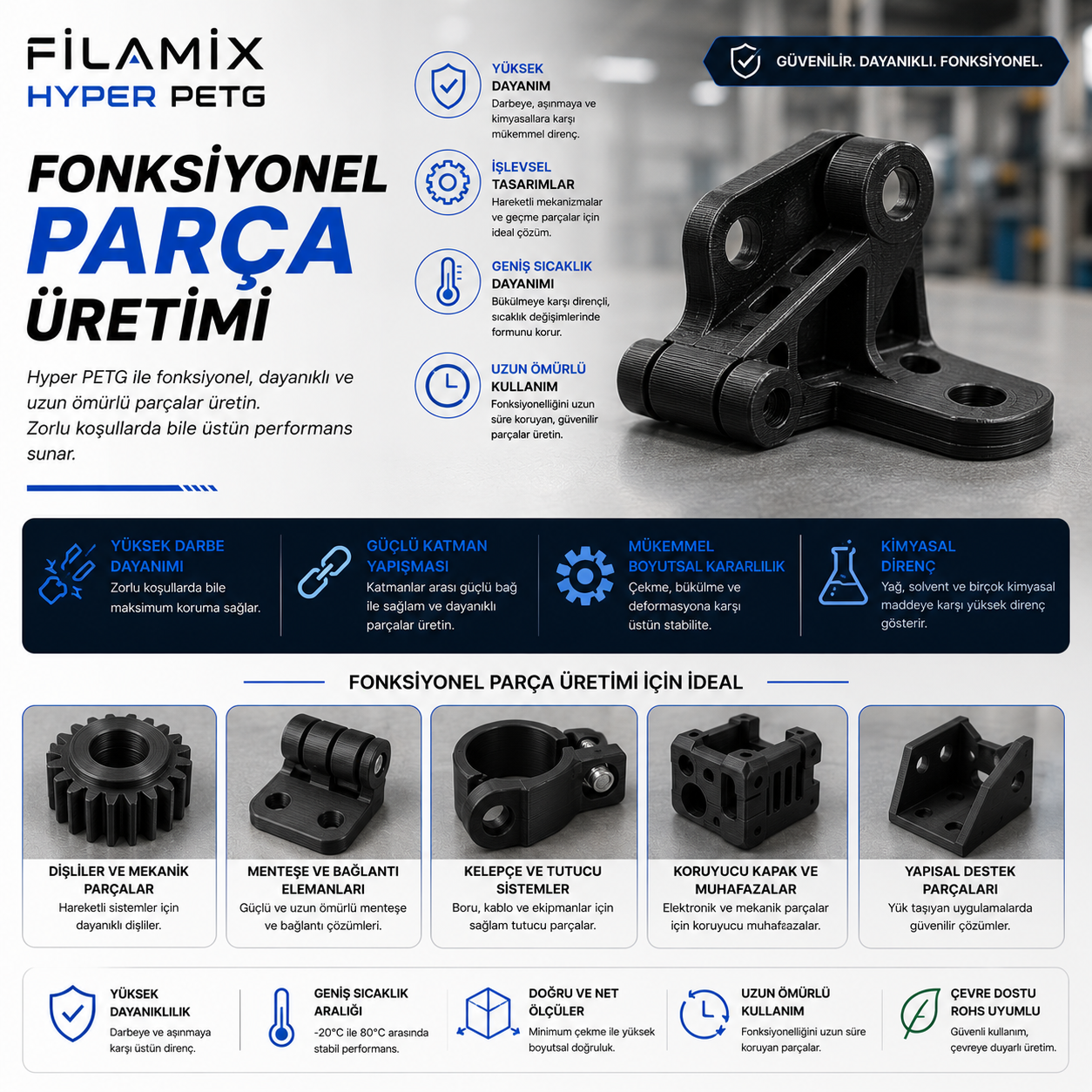 Filamix Hyper Petg Turuncu Filament 1.75mm 1kg